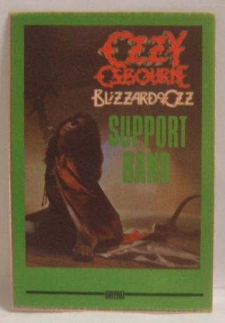 Ozzy Osbourne / Randy Rhoads - Blizzard Oz Cloth Backstage Pass Last 1