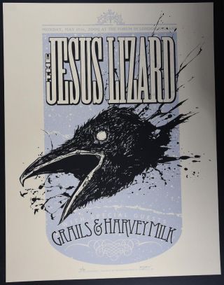 Jesus Lizard Concert Poster Angryblue Art Print Silkscreen 2009 Signed Numbered