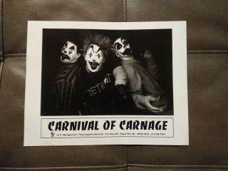Insane Clown Posse Icp Promo Photo Carnival Of Carnage Rap Poster Vintage