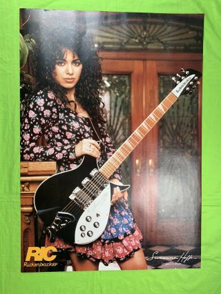 Susanna Hoffs Rickenbacker Poster Ad 1990 Limited Edition 33x23 The Bangles