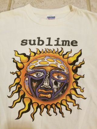 Sublime Skunk Records Long Beach Two Sided T - Shirt - White Size S (mk)