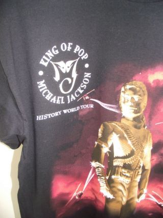 Vintage Michael Jackson T Shirt History World Tour Size Large L 2