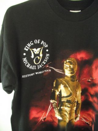 Vintage Michael Jackson T Shirt History World Tour Size Large L 3