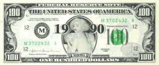 Madonna 1990 Blond Ambition Tour Stage Prop $100 Bill