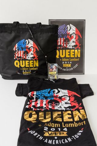 Queen & Adam Lambert Poster,  Tote Bag,  Tee Shirt & Lanyard
