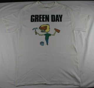 Authentic Vintage 1997 Green Day Nimrod Concert Tour T Shirt,  Medium Size.
