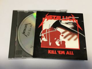 Metallica Kill Em All Cd (signed Autographed) By Lars Ulrich & James Hetfield