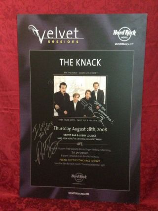 Hard Rock Hotel The Knack Concert Orlando Adv Promo Poster Signed No