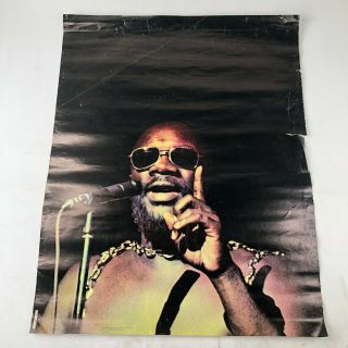 Vintage 1971 Isaac Hayes Preaching Soul Funk Disco Large Poster Printed In Usa