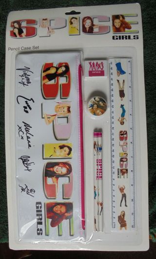 Official Merchandise Spice Girls Pencil Case Set From 1997