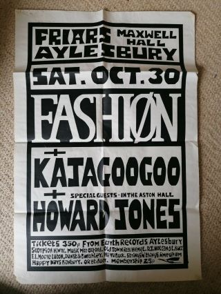Friars Aylesbury Poster 1982 - Fashion / Kajagoogoo / Howard Jones