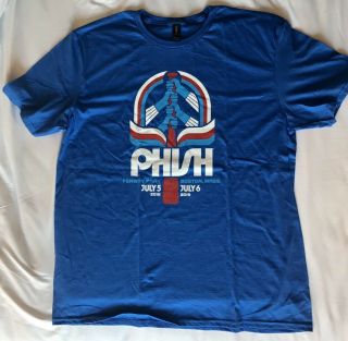 Phish Boston T Shirt Fenway Park Xxl 2x Blue Baseball T - Shirt 2019 Tour