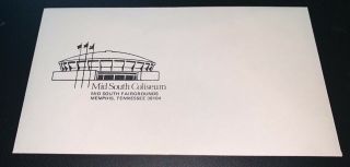 Rare Elvis Concert Ticket Stub Envelope / Mid - South Coliseum / Memphis