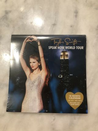 Taylor Swift Speak Now World Tour 18 - Month Calendar 2011 - 2012 - Nip