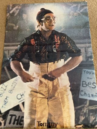 1975 Pinball Wizard Elton John Tommy The Movie Poster 35 1/2 By 23 3/4 Rare 70 