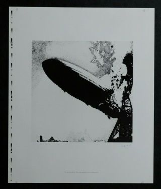 Vintage Led Zepplin Album Cover Print Uncut Proof Sheet Supertramp