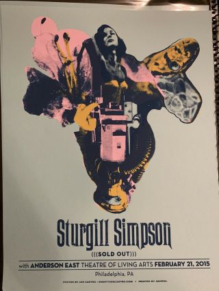 Sturgill Simpson Poster Philly Rare Not To Public Only 50 Printed