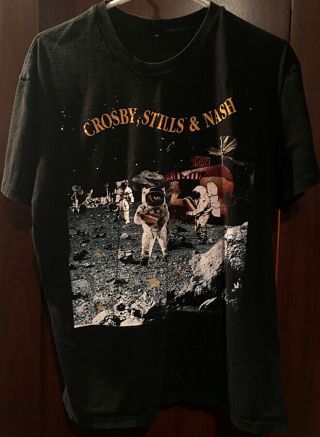 Crosby Stills & Nash Live It Up Tour T Shirt Authentic Vintage Very Rare