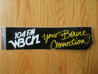 Radio Station Wbcn 104.  1 Fm Your David Bowie Connection Concert Tour 12 " Sticker