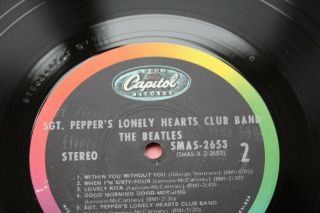 Smas - 2653 Sgt Pepper Usa Beatles Mega Rare Title On One Line Variation
