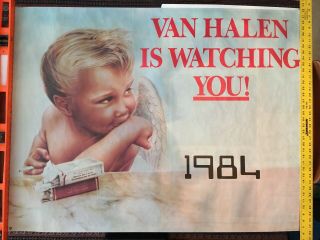 Van Halen 1984 Promo Poster " Van Halen Is Watching You " 36x48in.