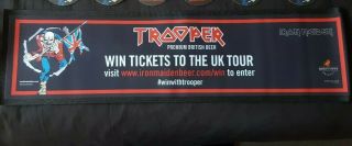 Iron Maiden Trooper Beer Bar Runner Uk Tour.  Very Rare Limited Edition