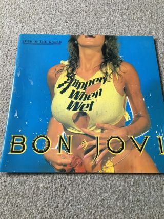 Bon Jovi Slippery When Wet Tour Of The World Programme And Ticket Stub 1986