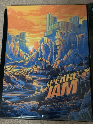 Pearl Jam Concert Poster York City Dan Mumford Se Msg 2020 Show Edition Nyc