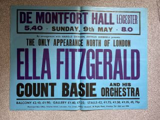Ella Fitzgerald With Count Basie & His Orchestra Quad Poster - Leicester