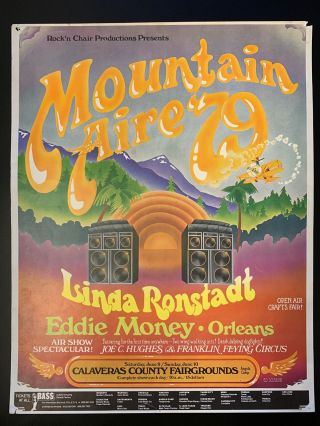 Mountain Aire 1979 Concert Poster Linda Rondstadt
