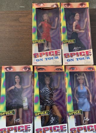 Galoob 1997 Spice Girls On Tour Dolls Set Of 5.