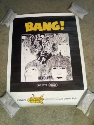 The Beatles Revolver Promo Poster Including Yellow Submarine & Eleanor Rigby
