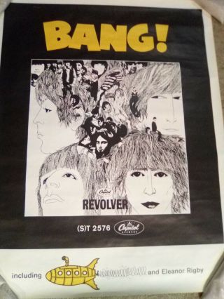 THE BEATLES REVOLVER Promo POSTER including Yellow Submarine & Eleanor Rigby 2