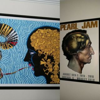 Pearl Jam Posters 2 - For - 1 Chicago 2018 And Berlin 2012.  Winner Gets Both