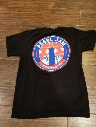 Pearl Jam Chicago T Shirt Wrigley Field 2018 Tour Pj John Hancock Tower Sz Small