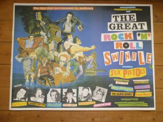 Sex Pistols.  The Great Rock & Roll Swindle.  Poster.  Quad Size.  Punk