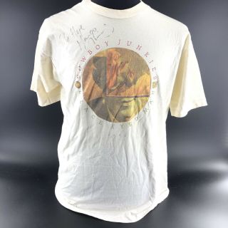 Cowboy Junkies Black Eyed Man 1992 World Tour Concert T - Shirt Xl Autographed I3b