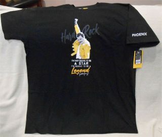 Hard Rock Cafe Phoenix Black Freddie Mercury Legend Adult Xx - Large T - Shirt -