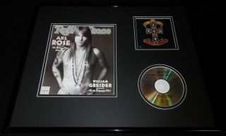 Axl Rose Framed 16x20 Rolling Stone Cover & Guns N Roses Appetite Cd Display