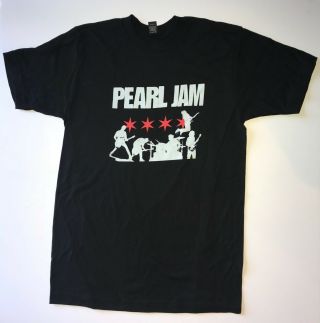 Pearl Jam Chicago T - Shirt Wrigley Field 2018 Tour Xx Xxl Pj History Design