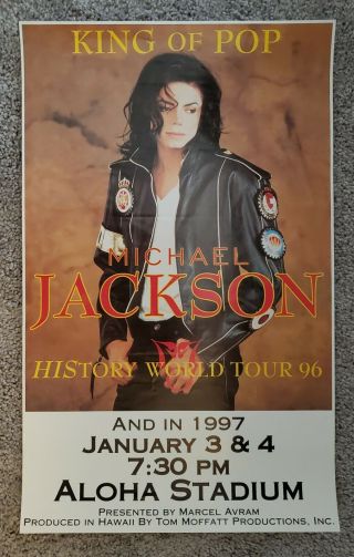 Michael Jackson Concert Poster At Aloha Stadium On January 3 & 4,  1997