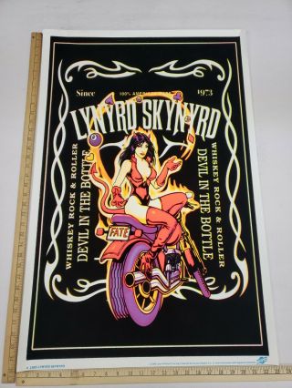 2008 Lynyrd Skynyrd Black Light Poster 1885 23 " X35 " Scorpio Devil Chic