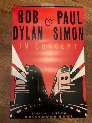 Bob Dylan And Paul Simon Hollywood Bowl Poster June 22 7:30 Pm