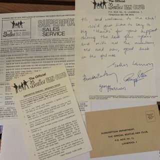 The Beatles Fan Club Letter Envelope And More From 1969 Rare