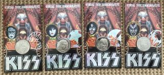 Kiss Set Of 4 Psycho Circus Commemorative Coins Official