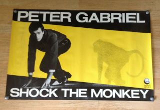Peter Gabriel - Geffen Records Promo Poster For " Shock The Monkey " Single 1982