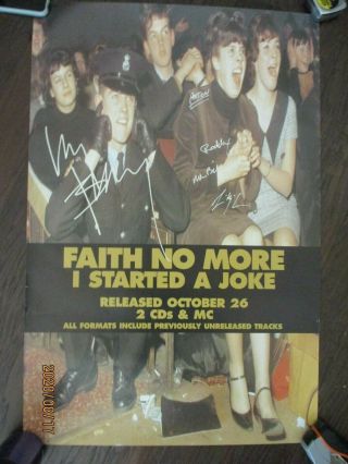 Autographed Faith No More Poster