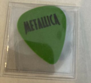 Metallica James Hetfield S&m Green Guitar Pick 1999 Garage Tour