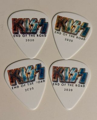 Kiss Eotr 2020 Guitar Pick Set Of 4 Logo With Sig End Of The Road Us Ship