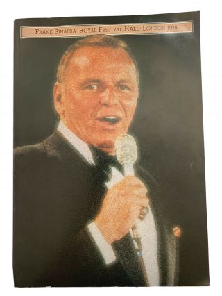 Frank Sinatra Royal Festival Hall 1978 London Programme Tour Book - Vgc